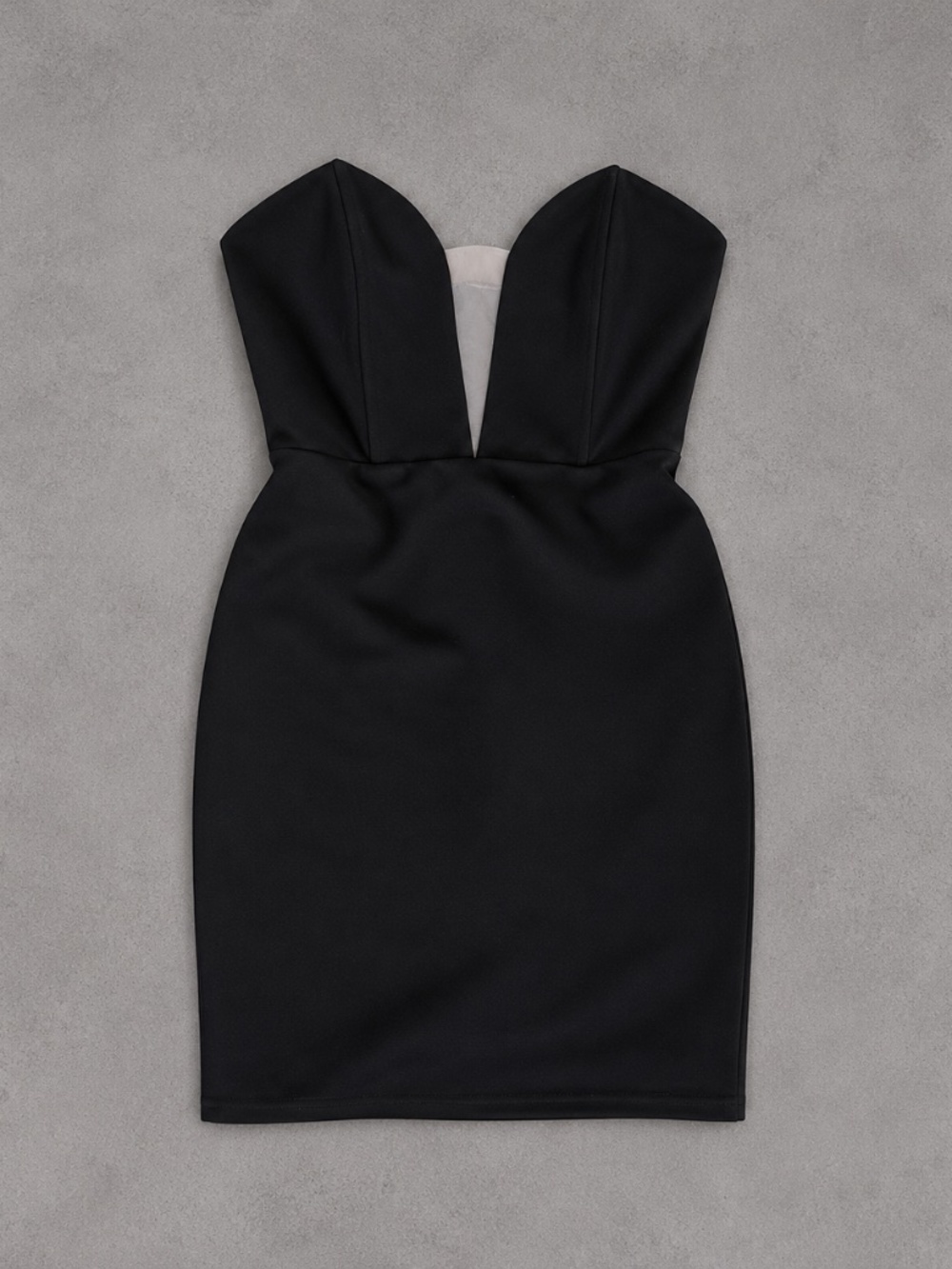 Lulus Black Strapless Plunge Mini Dress – Size S